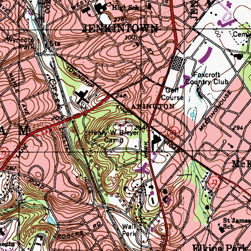Topographic Map of Breyer, PA