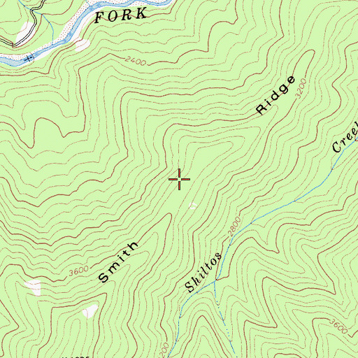 Topographic Map of Smith Ridge, CA