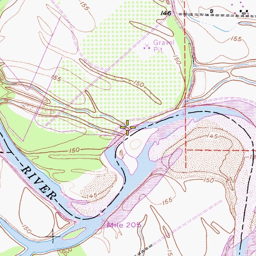 Topographic Map of Snaden Slough, CA
