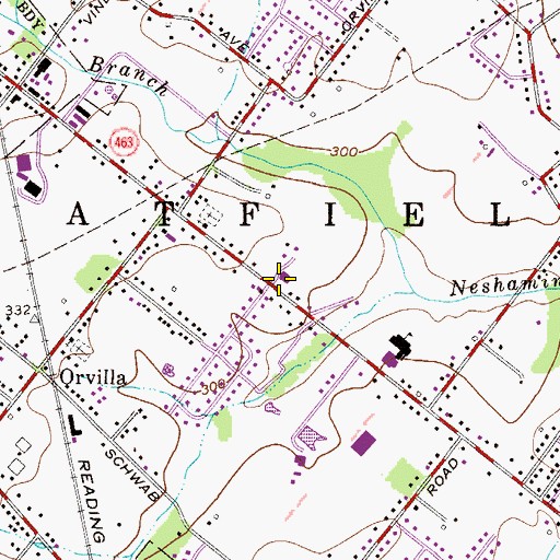 Topographic Map of Heidelberg United Church of Christ, PA