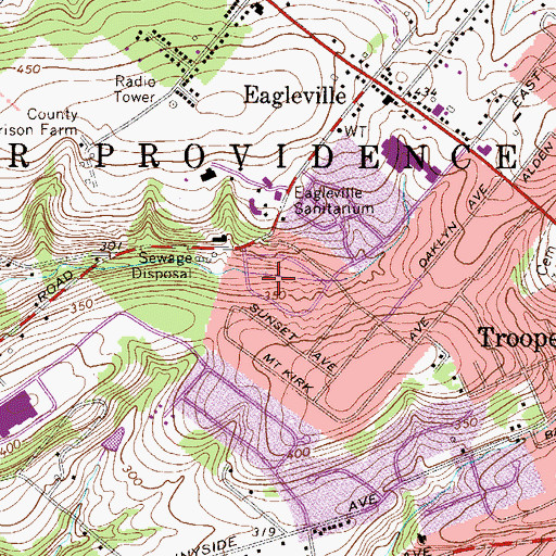 Topographic Map of Eagel Stream, PA