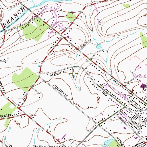Topographic Map of Forrest View, PA