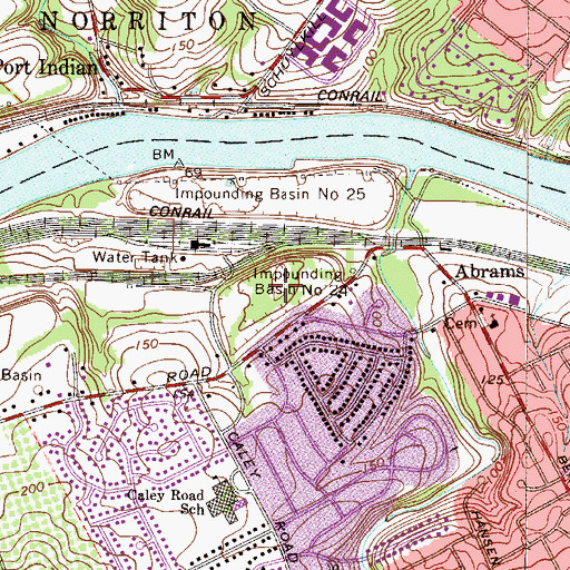 Topographic Map of Glenn Rose, PA