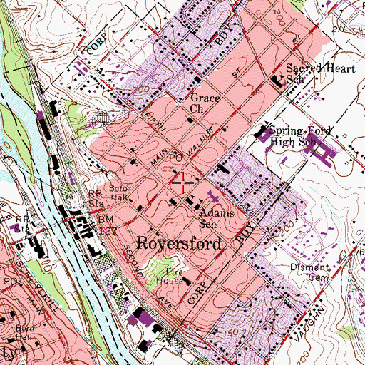 Topographic Map of Golden Age Manor, PA