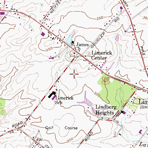 Topographic Map of Golf Ridge, PA