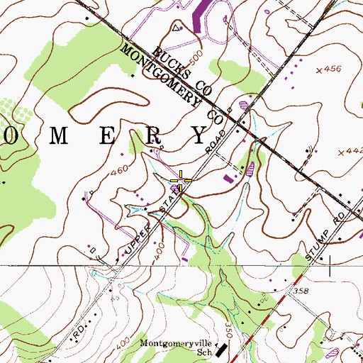 Topographic Map of Mary Mother of the Redeemer Church, PA