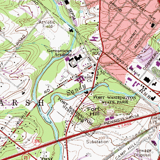 Topographic Map of Northwestern Institute of Psychiatry, PA