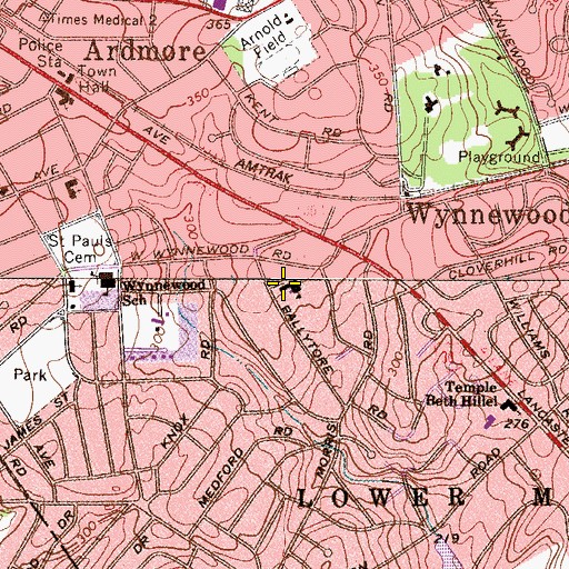 Topographic Map of Lane Good Council Montessori School, PA
