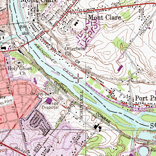 Topographic Map of Schuylkill Canal Park, PA