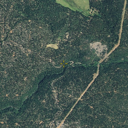 Aerial/Satellite Image of South Cow Creek Campground, CA