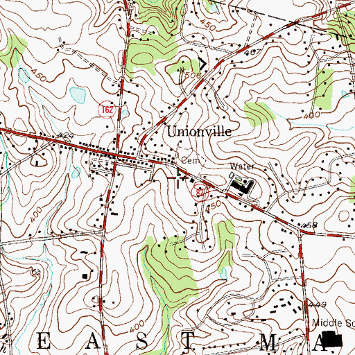 Topographic Map of Po - Mar - Lin Fire Company Station 36, PA