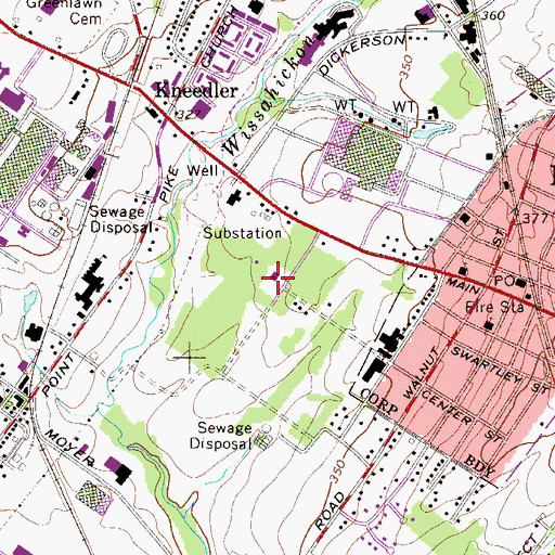Topographic Map of Upper Gwynedd Township Police Station, PA