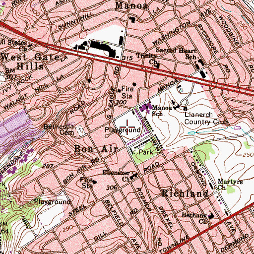 Topographic Map of Williamson Field, PA