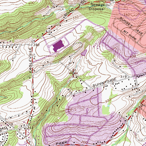 Topographic Map of Valley Hi East, PA