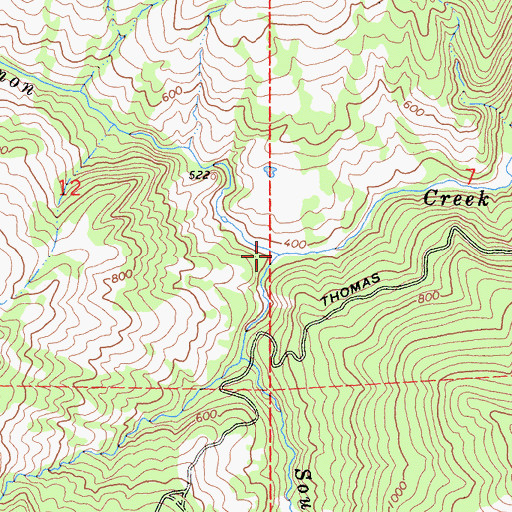 Topographic Map of South Fork Salmon Creek, CA