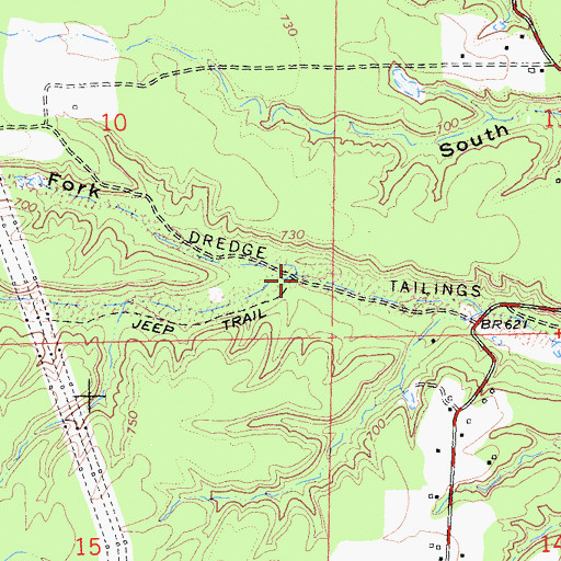 Topographic Map of South Fork Spring Gulch, CA