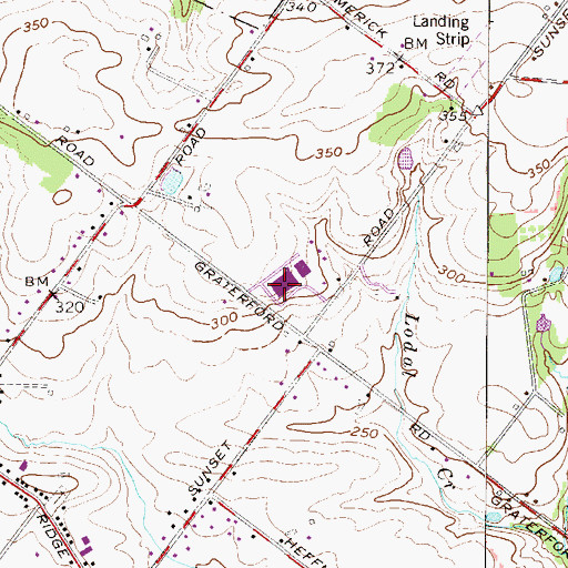 Topographic Map of Western Center for Technical Studies, PA
