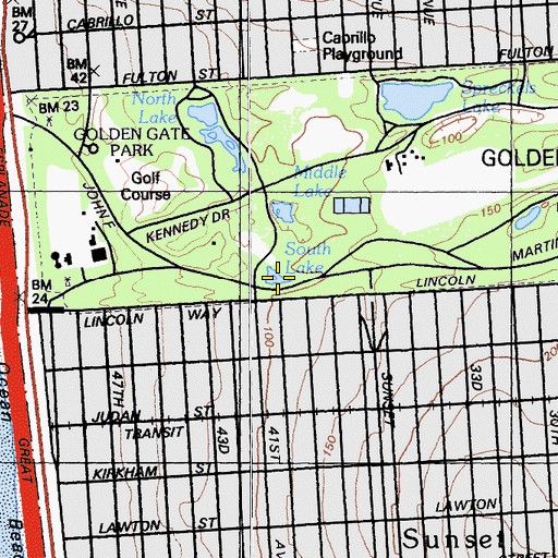 Topographic Map of South Lake, CA