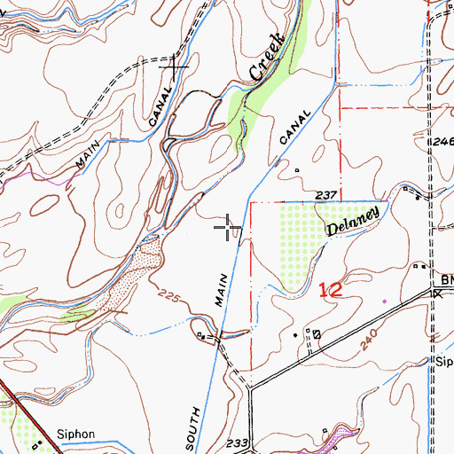 Topographic Map of South Main Canal, CA