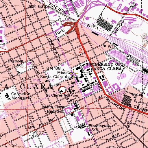 Topographic Map of Mayer Theatre, CA