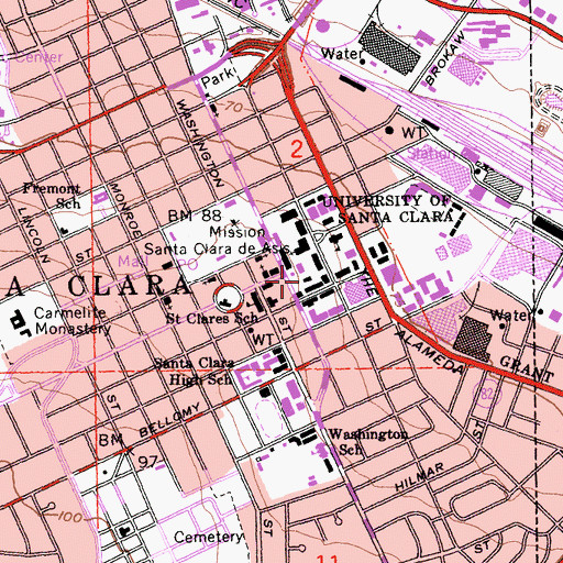 Topographic Map of Varsi Hall, CA