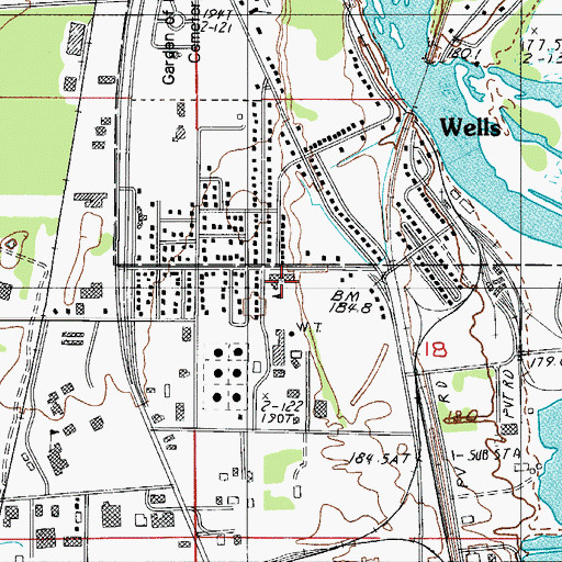 Topographic Map of James R Fitzharris High School, MI