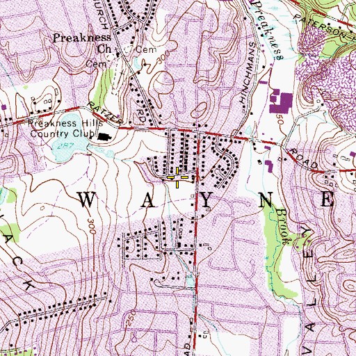 Topographic Map of Rumana Road Park, NJ