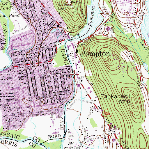 Topographic Map of Schuyler Colfax Museum, NJ