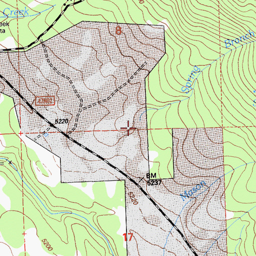 Topographic Map of Spring Branch, CA