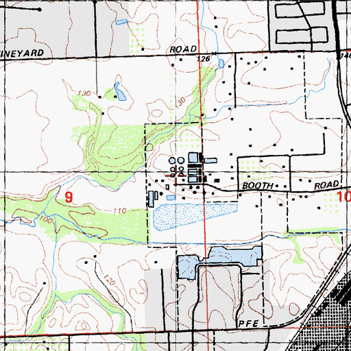 Topographic Map of Dry Creek Regional Wastewater Treatment Plant, CA
