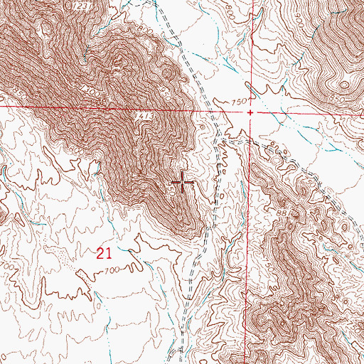 Topographic Map of Engles Mine, AZ
