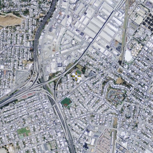 Aerial/Satellite Image of Thurgood Marshall Academic High School, CA