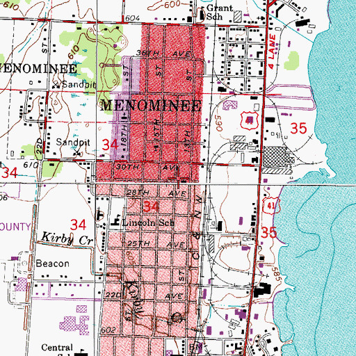 Topographic Map of Emmanuel Lutheran Church, MI