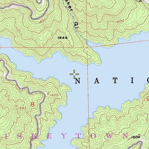 Topographic Map of Squaw Creek, CA
