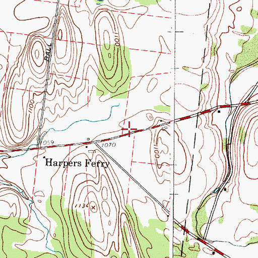 Topographic Map of Harpers Ferry Church (historical), NY