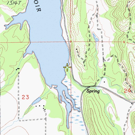 Topographic Map of Squaw Creek, CA