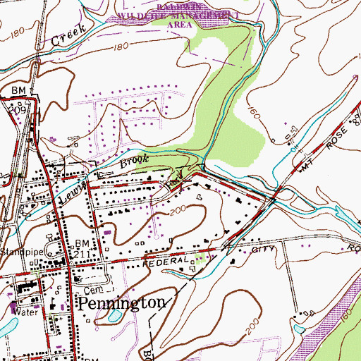 Topographic Map of Kunkel Park, NJ