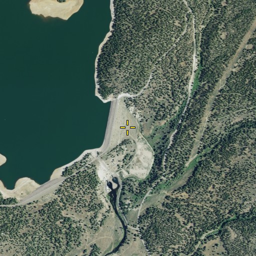 Aerial/Satellite Image of Stampede Dam, CA
