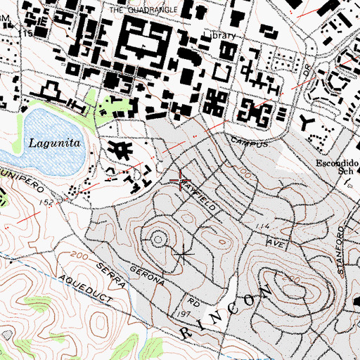 Topographic Map of Stanford School, CA