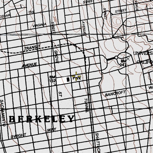 Topographic Map of Berkeley City College, CA