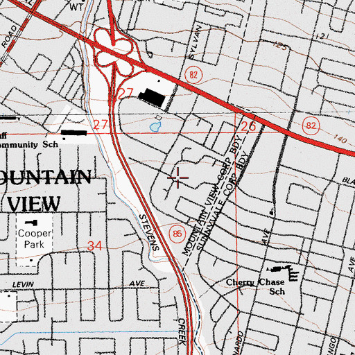 Topographic Map of Cuernavaca, CA