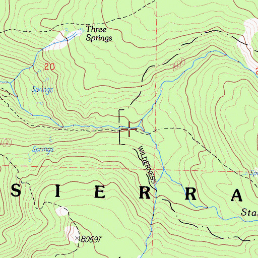 Topographic Map of Statham Creek, CA