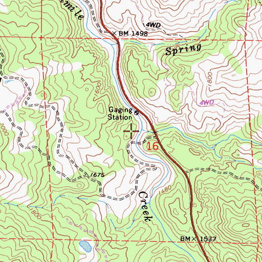 Topographic Map of Steep Gulch, CA