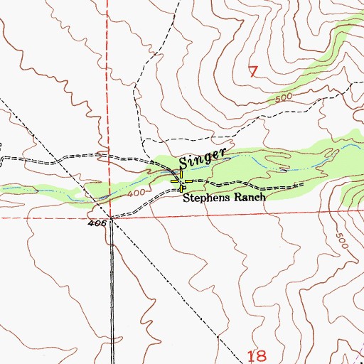Topographic Map of Stephens Ranch, CA