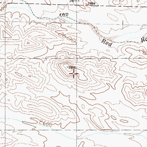 Topographic Map of I X L Mine, AZ
