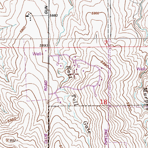 Topographic Map of Dove Hill, CO