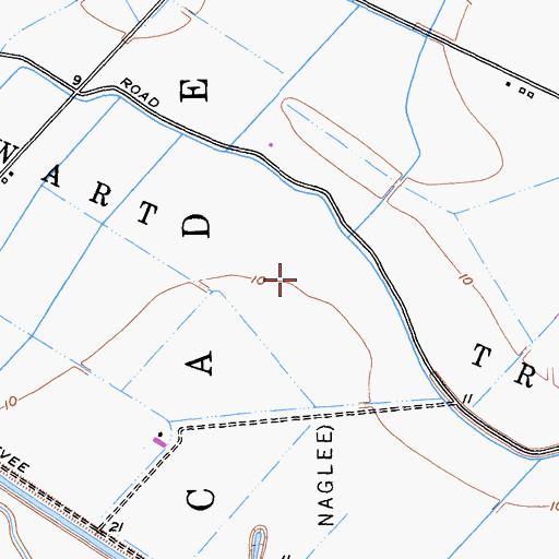Topographic Map of Stewart Tract, CA
