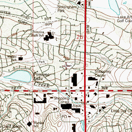 Topographic Map of Rainbow III Park, CO