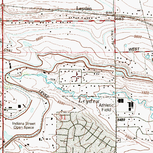 Topographic Map of Cameo Estates, CO