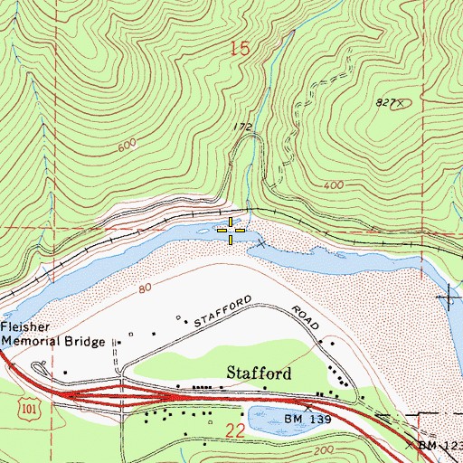 Topographic Map of Stitz Creek, CA